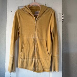 CHASER Mustard Yellow Knit Hoodie